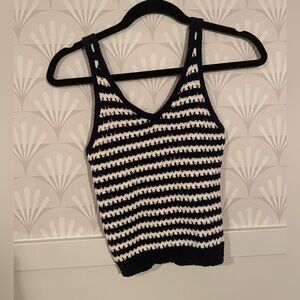 Crochet knit tank top